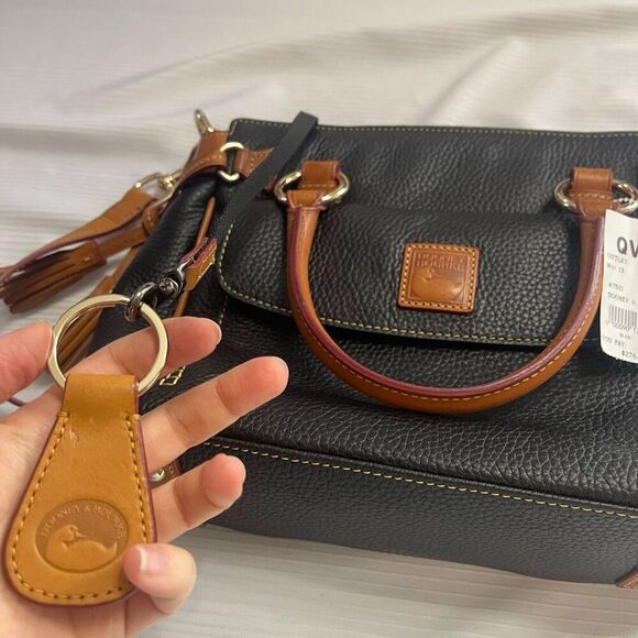 Dooney & Bourke VTG Florentine Black Satchel Purse Handbag New - Picture 11 of 16